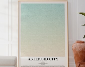 Asteroid City Screenplay Movie Poster | Typographic Art Print | Colour Gradient | Minimalist Wall Decor | Alternative Film Poster