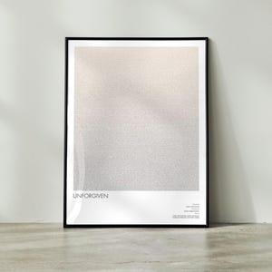 Unforgiven Full Script Poster | Modern Minimalist Art Print | Western Film Wall Decor | Unique Movie Screenplay Print