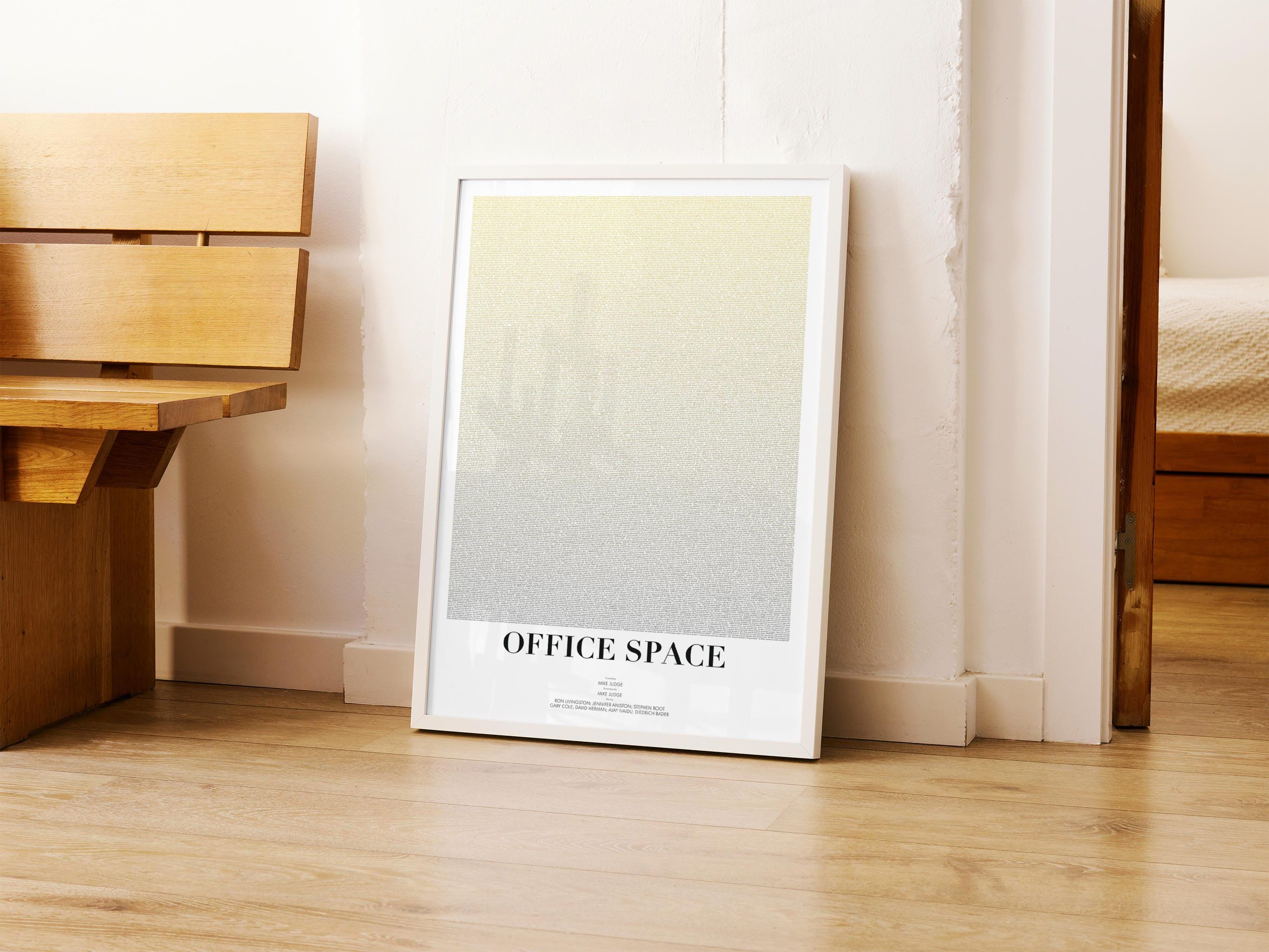 Scripts Office Scene Office Space Movie Script Poster | Minimalist Screenplay Print | 90s ...