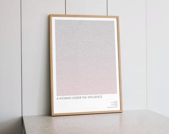 A Woman Under the Influence Script Poster | Film Wall Art | Fine Art Movie Print