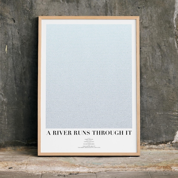 A River Runs Through It Script Poster | Minimalist Film Art Print - Classic -