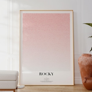 Rocky Screenplay Poster: Minimalist Color Gradient Movie Art Print