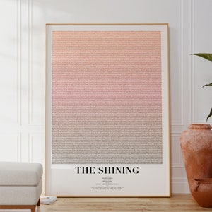 The Shining Script Print | Complete Movie Screenplay | Fade Out Prints | Alternative Film Poster