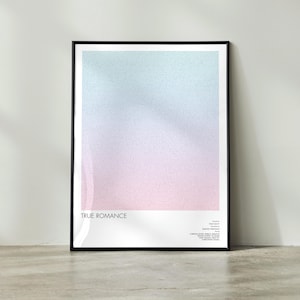 True Romance Script Movie Poster | Full Screenplay Art Print | Minimalist Retro Wall Decor | Vintage-Inspired Minimalist Wall Art
