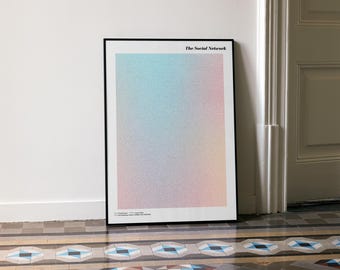 The Social Network Script Wall Print | Alternative Movie Poster Design - Contemporary -