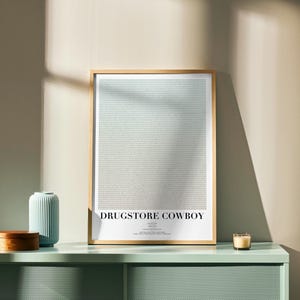 Drugstore Cowboy Screenplay Art Print: Minimalist Movie Poster