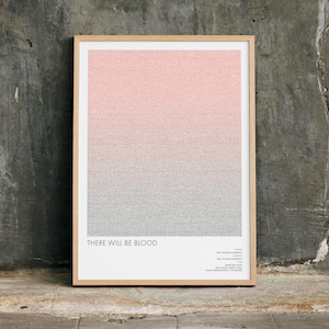 There Will Be Blood Script Poster | Full Movie Screenplay Print | Minimalist Drama Wall Art | Alternative 2000s Film Poster | 2007