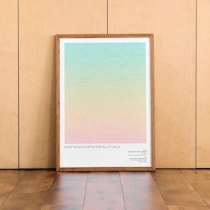 Everything Everywhere All at Once Screenplay Art Print: Color Gradient Movie Poster