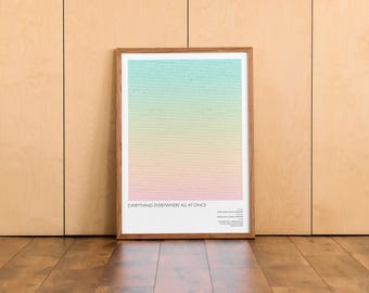 Everything Everywhere All at Once Screenplay Art Print: Color Gradient Movie Poster