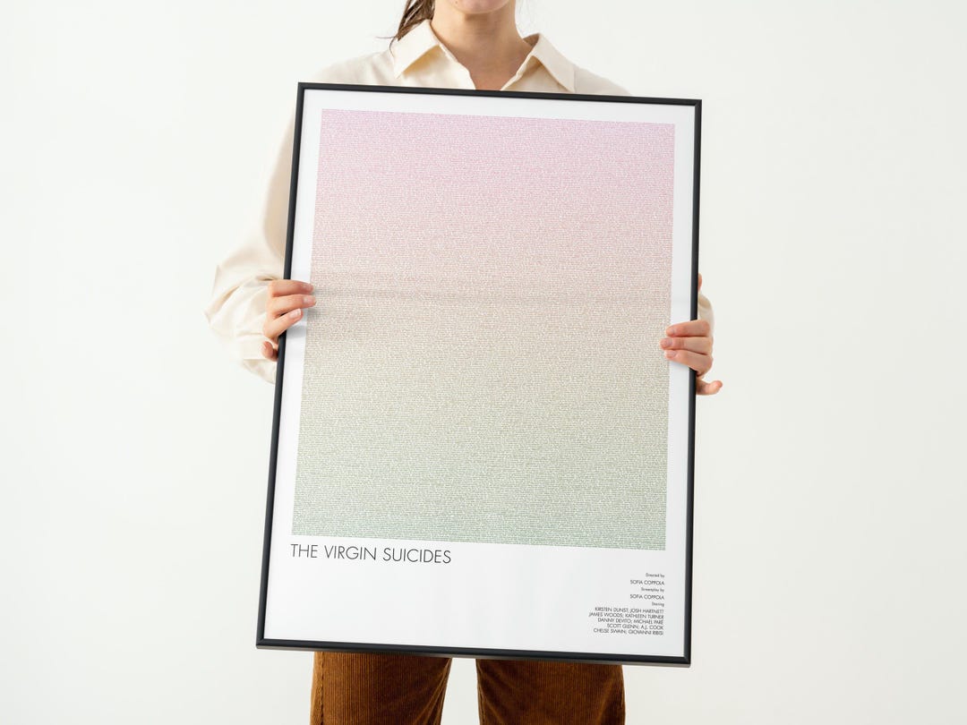 Screenwriting Posters The Virgin Suicides Script Movie Poster | Full Screenplay Art Print ...