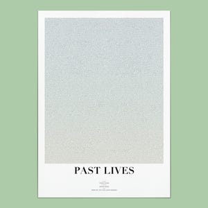 Past Lives Film Script Movie Poster | Art Print with Complete Screenplay | Minimalist Home Decor | Alternative Film Poster | Movie Gift |
