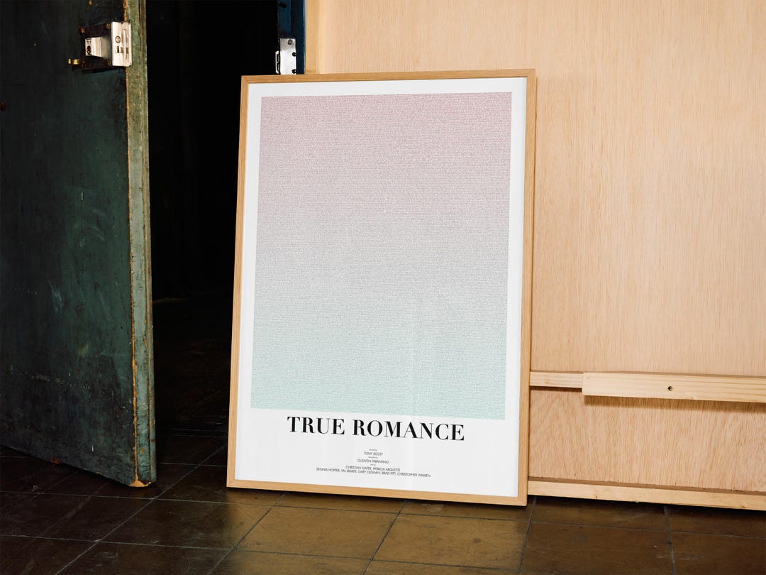 True Romance Script Poster | Quentin Tarantino-inspired Screenplay Wall ...