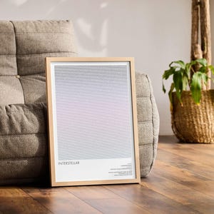 Interstellar Script Poster | Sci-Fi Movie Wall Art for Home Decor