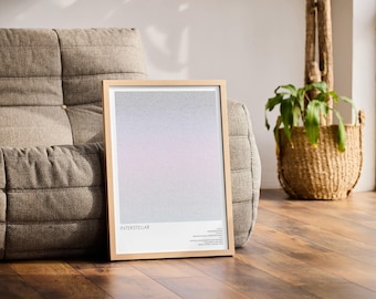 Interstellar Script Poster | Sci-Fi Movie Wall Art for Home Decor