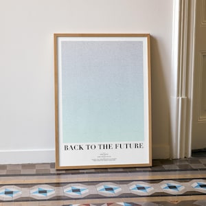 Back to the Future Script Poster | Typographic Retro Wall Art