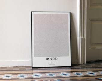 Bound (1996) Screenplay Movie Poster | Typographic Wall Art