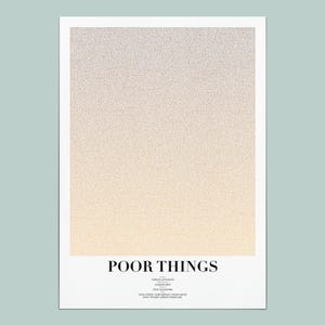 Poor Things Screenplay Movie Poster | Typographic Art Print | Colour Gradient | Minimalist Wall Decor | Alternative Film Poster