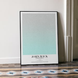 John Wick: Kapitel 4 Drehbuch Poster - Farbverlauf Film Kunstdruck