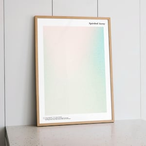a framed poster with a gradient background, which appears to be a minimalist design.
