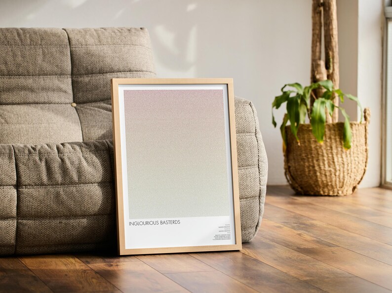 Inglourious Basterds Film Script Movie Poster Art Print With Complete