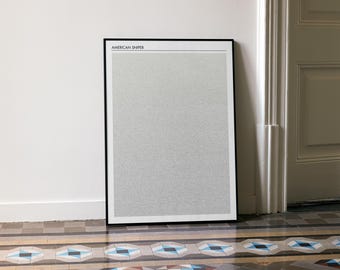 American Sniper Script Poster | Modern Minimalist Wall Art