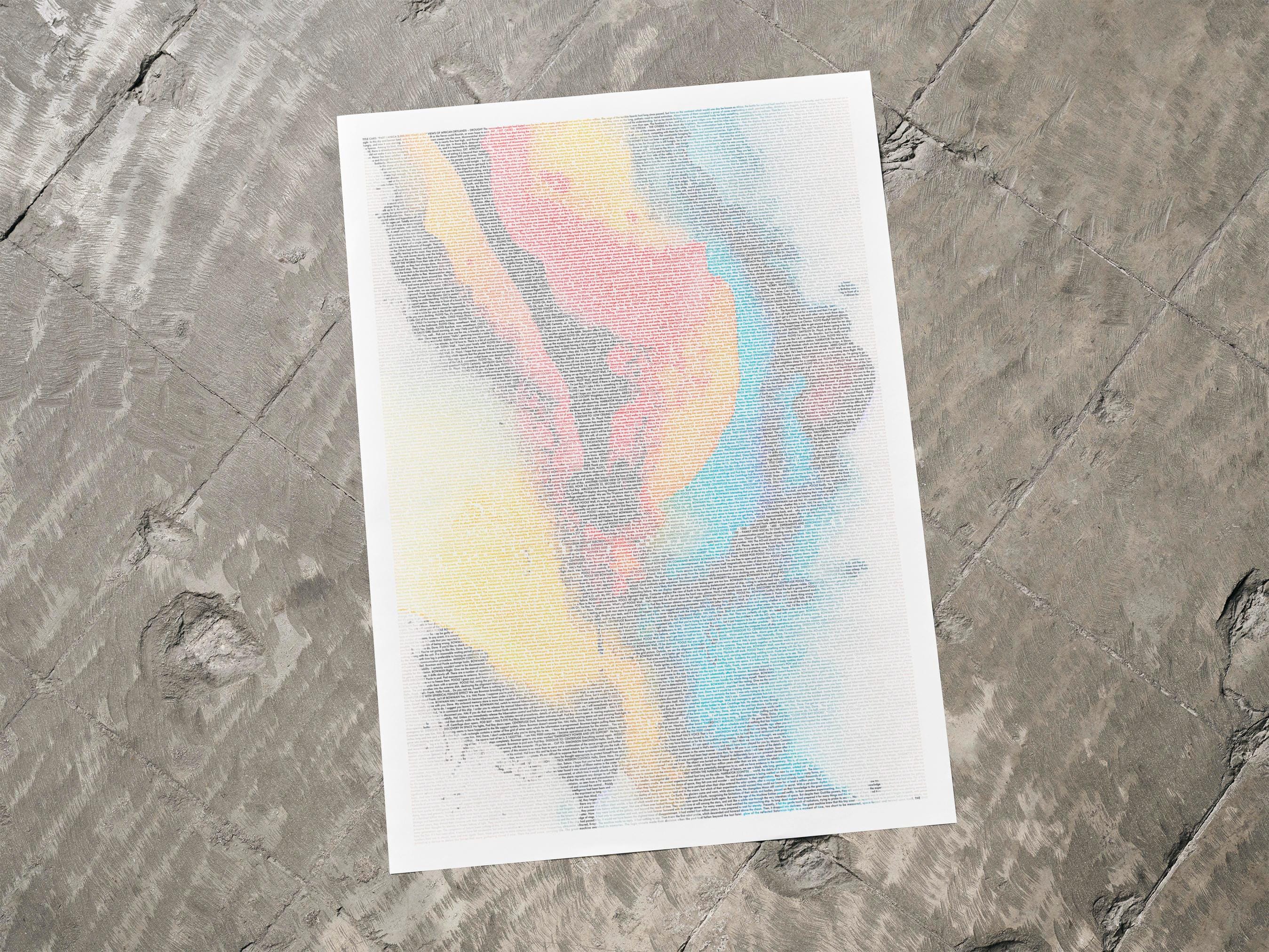 Screenwriting Posters 2001: A Space Odyssey Screenplay Poster | Retro Abstract Film Print ...