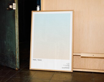 Paris, Texas Screenplay Poster | Harry Dean Stanton Film Print - Minimalist -