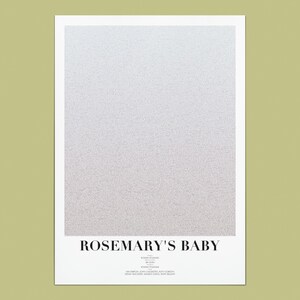 Rosemary&#39;s Baby Movie Poster | Screenplay Art Print | Typographic Minimalist Wall Decor | Alternative Film Poster