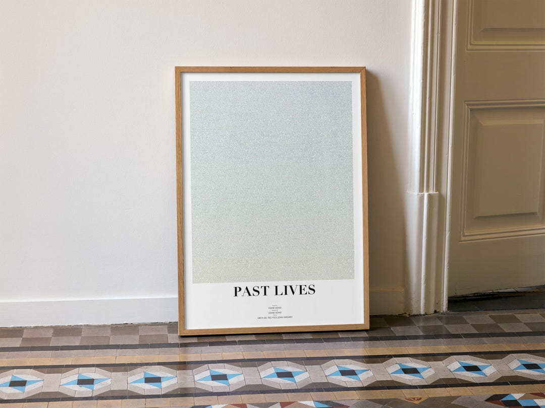 Past Lives Script Poster Celine Song Indie Film Wall Art