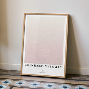 When Harry Met Sally Script Poster | Classic Romantic Comedy Screenplay Wall Art