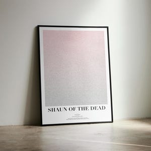 Shaun of the Dead Screenplay Art Print | Entire Movie Script Poster | Minimalist Zombie Wall Decor | Alternative Horror Comedy Poster