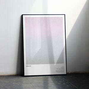 Brazil Script Poster | Typographic Modern Wall Art