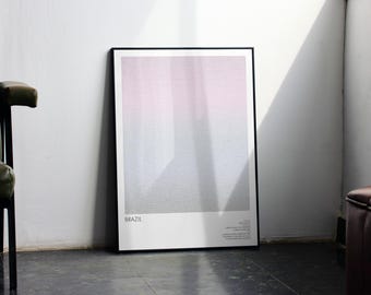 Brazil Script Poster | Typographic Modern Wall Art