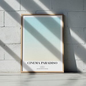 Cinema Paradiso Film Script Poster | Complete Movie Screenplay | Vintage-Inspired Minimalist Wall Art | Alternative Movie Poster