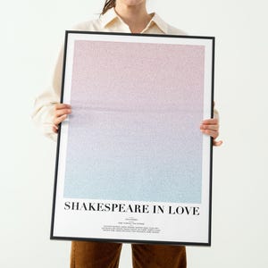 Shakespeare in Love Script Movie Poster | Complete Screenplay Print | Minimalist Romantic Film Wall Art | Alternative 90s Movie Poster