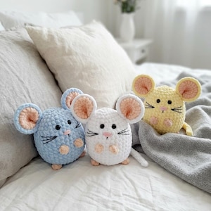 Maus häkeln Muster PDF, Mollige Ratte Amigurumi Anleitung, digitaler Download, Maus Plushie Muster, Süßes Tier DIY, Anfänger Häkelanleitung