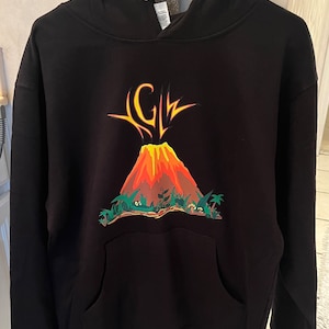 Black KGLW Volcano hoodie from King Gizzard and the Lizard Wizard by Independent Trading Co