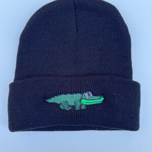 BLACK Gator Embroidered Beanie / King Gizzard and the Lizard Wizard