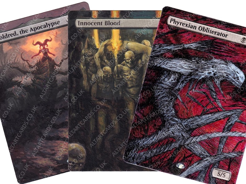 MTG Alters - BLACK (multi Listing) - Hand Painted Altered Cards for ...