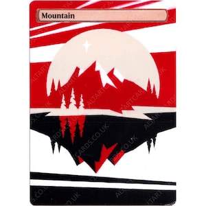 Altered Art Mountain Stencil - Shape MTG Magic the Gathering