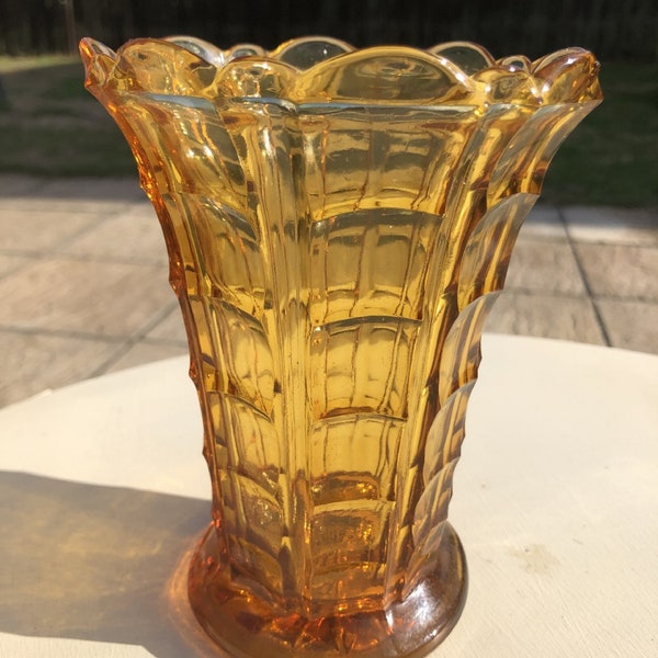 Striking Amber Vintage Vase