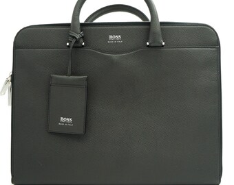 HUGO Document Laptop Case Leather Bag Briefcase -