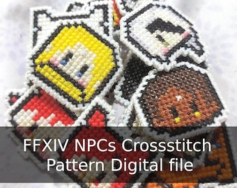 FFXIV NPC Charaktere Muster DIY Schlüsselanhänger Pins Anleitung (87 Charaktere verfügbar!)