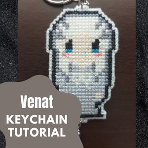 FFXIV Venat Cross Stitch Pattern Double Side Pattern Amaurot DIY keychain tutorial