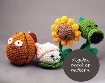 Plants versus Zombies Amigurumi Crochet Pattern Digital