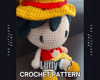 FFXIV Luffy One Piece Amigurumi Crochet Pattern Digital Anime Manga
