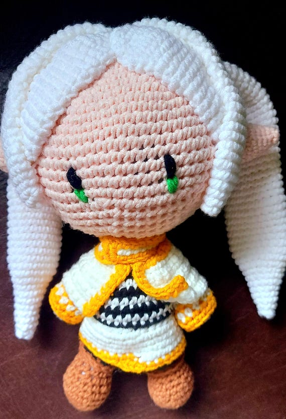 Frieren Amigurumi Crochet Plush Pattern Elf Anime Doll Digital