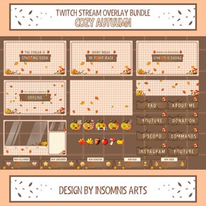 Cottagecore Animated Stream Overlay | Cozy Autumn Aesthetic for Twitch & YouTube