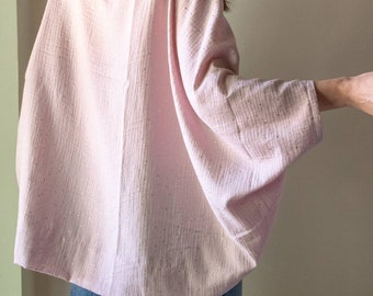 Yoga Kimono Shrug, Meditation Wrap, Beach Kimono, Bolero Cardigan, Summer Muslin Shrug, Soft & Cosy Shawl, Girlfriend Gift, Shoulder Wrap