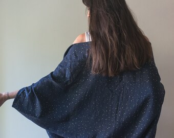 KIMONO minimaliste haussement d'épaules - écharpe de méditation, kimono de plage, cardigan boléro, haussement d'épaules d'été, châle doux et confortable, cadeau petite amie, écharpe